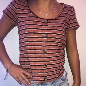 American Eagle Button Top